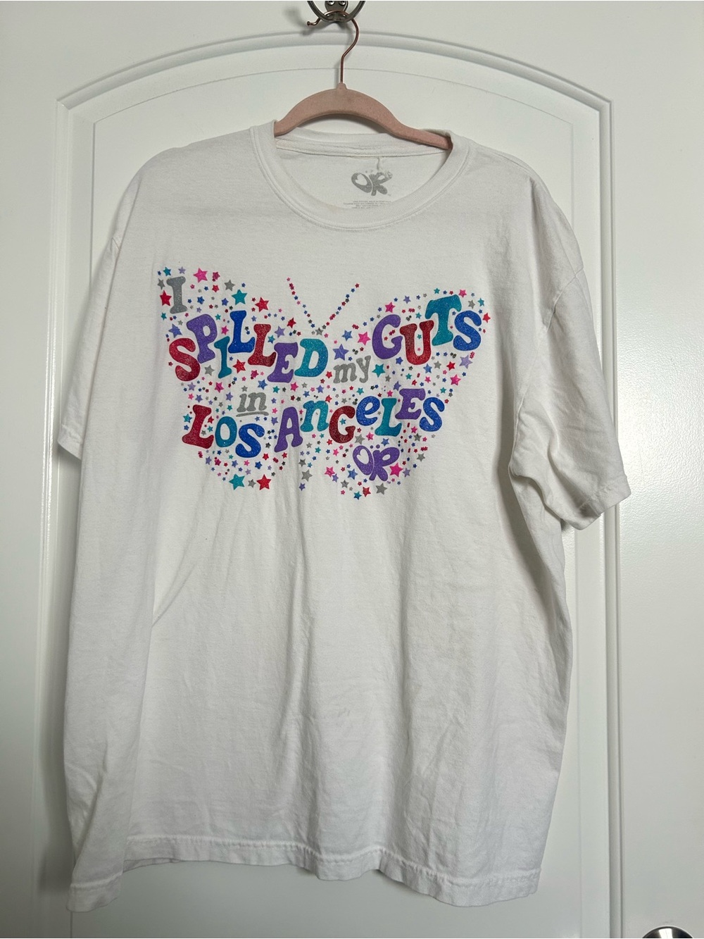Olivia Rodrigo "Spilled my guts in Los Angeles" Official Concert T Shirt Size XL